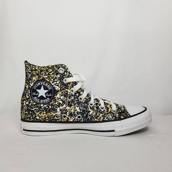 Converse Unisex CTAS Splatter Paint Hi Tops Women Size 7 #A00468F NWT - Picture 5 of 10